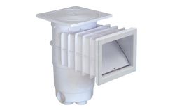 Skimmer court A200 béton/liner coin carré petite meurtrière blanc