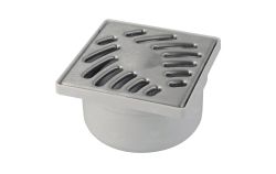Siphon de sol avec adaptateur et grille inox