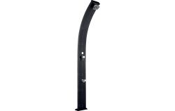 Douche solaire courbe aluminium 30 litres coloris anthracite