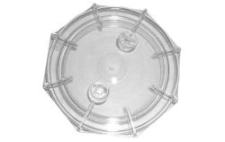 Couvercle transparent en Ø 6'' avec 2 trous et joint pour filtre JUPITER/GALACTIC