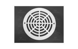 Grille ronde de bonde de fond Weltico coloris blanc
