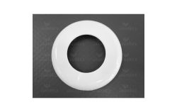 Enjoliveur cache vis  pour prise balai Weltico forme ronde, coloris blanc