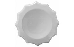Bouchon rond crénelé pour prise balai Weltico coloris blanc