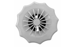 Grille ronde crénelée WELTICO coloris blanc