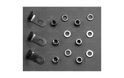 Clips inox (x 3) + écrous et rondelles (x 6) pour projecteur SNTE